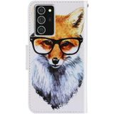For Samsung Galaxy Note20 3D Colored Drawing Horizontal Flip PU Leather Case with Holder & Card Slots & Wallet(Fox)