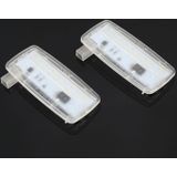 2 PCS Car DC12V / 1.5W / 6000K / 100LM LED Vanity Mirror Lamp Makeup Mirror Light with 18 SMD-3014 Lamps for BMW E93  White Light