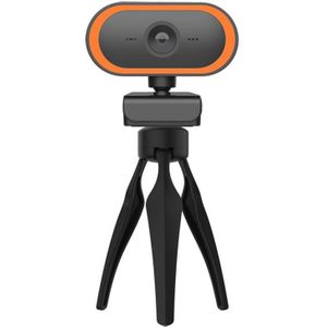C11 2K Picture Quality HD Without Distortion 360 Degrees Rotate Built-in Microphone Sound Clear Webcams with Tripod(Orange)