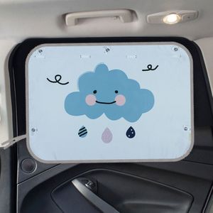 Small Cloud Pattern Car Large Rear Window Sunscreen Insulation Window Sunshade Cover  Size: 70*50cm