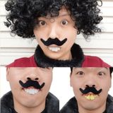 5 PCS Halloween Prank Funny Various Modelling Entire Scary Bucktooth Dentures Teeth Fake Braces for Party Club  Random Style Delivery