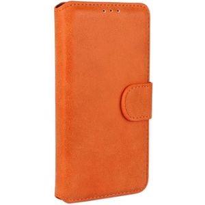 For Galaxy S6 Edge Frosted Texture Horizontal Flip Leather Case with Card Slots & Wallet & Holder (Orange)