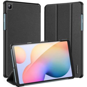 For Galaxy Tab S6 Lite 10.4 inch DUX DUCIS Domo Series Horizontal Flip Magnetic PU Leather Case with Three-folding Holder & Pen Slot(Black)