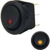 20 Amp 12 Volt Triple Plugs LED ON OFF Rocker Power Switch (Yellow Light)
