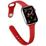 Afslanken Siliconenvervanging horlogeband voor Apple Watch Series 7 41mm / 6 & SE & 5 & 4 40mm / 3 & 2 & 1 38mm