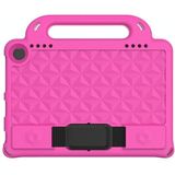 For Amazon Kindle Fire HD8 Plus 2020 Diamond Series EVA  Anti-Fall Shockproof Sleeve Protective Shell Case with Holder & Strap(Rose Red)