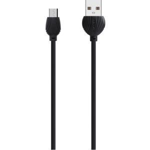 awei CL-61 2 in 1 2.5A Micro USB Charging + Transmission Aluminum Alloy Braided Data Cable  Length: 1m(Black)