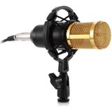 BM-800 3.5mm Studio Recording Wired Condenser Sound Microphone with Shock Mount  Compatible with PC / Mac for Live Broadcast Show  KTV  etc.(Black)