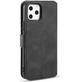 Dg. MING retro olie kant horizontale flip case met houder & kaartsleuven & portemonnee voor iPhone 11 Pro Max (zwart)