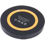 Universal QI Standard Round Wireless Charging Pad (Black + Orange)