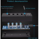 4 Ports USB 3.0 Hub Splitter with LED  Super Speed 5Gbps  BYL-P104(Black)