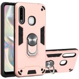For Samsung Galaxy A70e 2 in 1 Armour Series PC + TPU Protective Case with Ring Holder(Rose Gold)