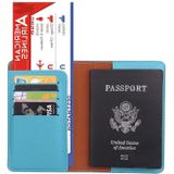 2 PCS MS101 Frosted PU Multi-Card Passport Holder Travel Abroad Passport Card Holder  Color: Sky Blue