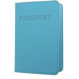 2 PCS MS101 Frosted PU Multi-Card Passport Holder Travel Abroad Passport Card Holder  Color: Sky Blue