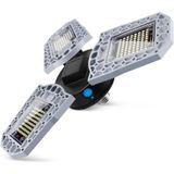 80W LED Industrial Mining Light Waterproof Light Sensor Folding Tri-Leaf Garage Lamp(White Light)