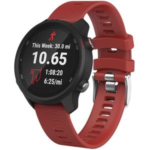 Smart Watch Silicone Wrist Strap Watchband for Garmin Forerunner 245(Red)