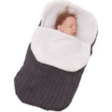 Thick Baby Swaddle Wrap Knit Envelope Sleeping Bag Newborn Infant Warm Bands Indoor Infant Stroller Sleeping Bag (Dark Green)