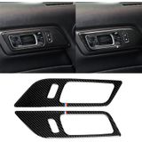 2 PCS Car USA Color Carbon Fiber Door Inner Handles Decorative Sticker for Ford Mustang 2015-2017