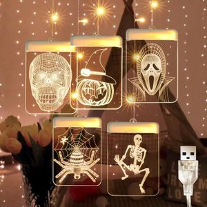 LED Halloween Light String Masquerade Party Decoration Lamp(Warm White Light)