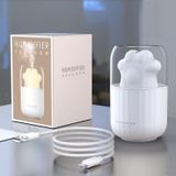 Cat Claw Shape Aromatherapy Nano Atomizer Automatic Alcohol Sprayer USB Colorful Night Light Mini Air Humidifier(White)