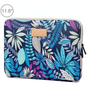 Lisen 11.6 inch Sleeve Case Colorful Leaves Zipper Briefcase Carrying Bag (Blue)