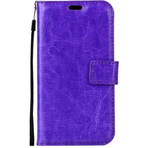 For Galaxy A5 (2017) / A520 Crazy Horse Texture Horizontal Flip PU Leather Case with Holder & Card Slots & Wallet & Photo Frame & Lanyard & Magnetic Buckle (Purple)