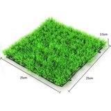 2 PCS Simulation Lawn Shopping Mall Indoor And Outdoor Fish Tank Turtle Tank Green Plant Decoration  Size: 25x25x3.5cm  Style:81 Mesh Pine