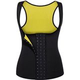 U-neck Breasted Body Shapers Vest Weight Loss Waist Shaper Corset  Size:M(Black Yellow)