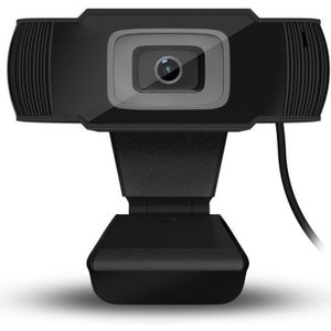 HXSJ A870 480P Pixels HD 360 Degree WebCam USB 2.0 PC Camera with Microphone for Skype Computer PC Laptop  Cable Length: 1.4m(Black)