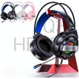 YINDIAO Q3 USB + Dual 3.5mm Wired E-sports Gaming Headset with Mic & RGB Light  Cable Length: 1.67m(White)