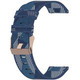 18mm Stripe Weave Nylon Wrist Strap Watch Band for Fossil Female Sport / Charter HR / Gen 4 Q Venture HR(Blue)