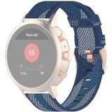 18mm Stripe Weave Nylon Wrist Strap Watch Band for Fossil Female Sport / Charter HR / Gen 4 Q Venture HR(Blue)