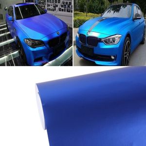 7.5m * 0.5m Ice Metallic Matte Icy Ice Car Decal Wrap Auto Wrapping Vehicle Sticker Motorcycle Sheet Tint Vinyl Air Bubble(Dark Blue)