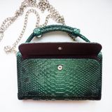 Genuine Leather Women Hand Bag Female Fashion Chain Shoulder Bag Luxury Designer Tote Messenger Bags(Purple)