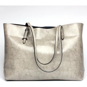 L4002 Trendy Casual Tote Bag Shoulder Women Bag(Elephant Grey Horizontal Version)