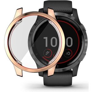 For Garmin Venu 2S 40mm / Vivoactive 4S 40mm ENKAY Hat-Prince Full Coverage Electroplate TPU Soft Case(Rose Gold)