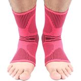 A Pair Sports Ankle Support Breathable Pressure Anti-Sprain Protection Ankle Sleeve Basketball Football Mountaineering Fitness Protective Gear  Specification:  XL (Wine Red)