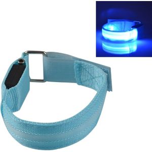 Blue Nylon Night Sports LED Light Armband Light Bracelet  Specification:Battery Version