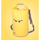 10L SPORON Outdoor Seaside Beach Swimming Rafting Waterproof Bag PVC Mesh Cloth Storage Bucket Bag(Yellow)