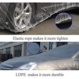 Outdoor Universal Waterproof Anti-Dust Sunproof 2-Compartment Sedan Disposal PE Car Cover  Fits Cars up to 6m(234 inch) in Length