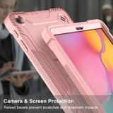 For Samsung Galaxy Tab A 10.1 (2019) Silicone + PC Shockproof Protective Case with Holder(Rose Gold)