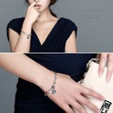 Fashion 12 Constellation Crystal Bracelets Gold-plated Anti-allergy Bracelet Jewelry(Purple)