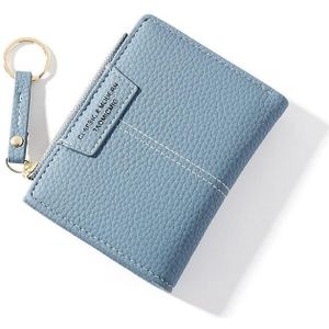 928666 Multi-Card Sleutelhanger Portemonnee Korte Dames Portemonnee (Blauw)