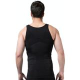 Men Slimming Body Shaper Vest Underwear(Black)