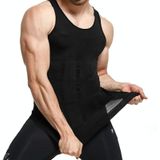 Men Slimming Body Shaper Vest Underwear(Black)