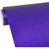 1.52 * 0.5m Waterproof PVC Wire Drawing Brushed Chrome Vinyl Wrap Car Sticker Automobile Ice Film Stickers Car Styling Matte Brushed Car Wrap Vinyl Film (Purple)