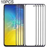 10 PCS Front Screen Outer Glass Lens for Samsung Galaxy S10e SM-G970F/DS  SM-G970U  SM-G970W (Black)