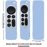 Silicone Protective Case Cover with Rope For Apple TV 4K 4th Siri Remote Controller(White)