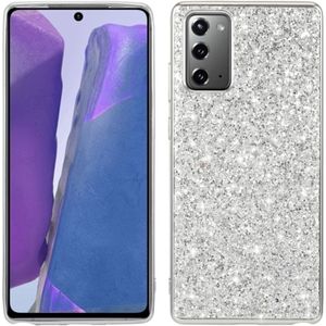 For Samsung Galaxy Note 20 Glitter Powder Shockproof TPU Protective Case(Silver)