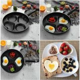 Multifunction Nonstick Frying Pan Aluminium Alloy 4 Units Cookware Fry Egg Pan Pancake Steak Pan for Gas Cooker(11 Inch Round + Heart)